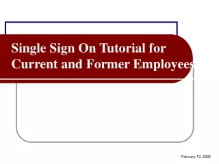 Single Sign On Tutorial for Current and Former Employees