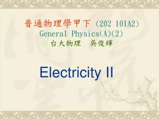 Electricity II