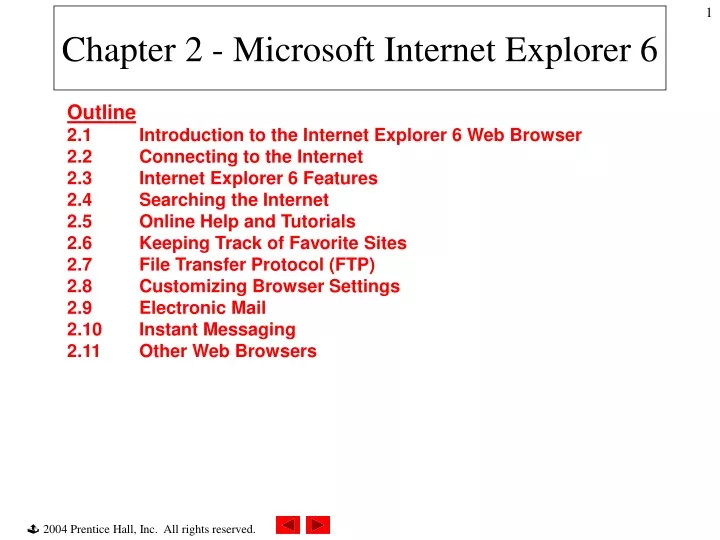 chapter 2 microsoft internet explorer 6