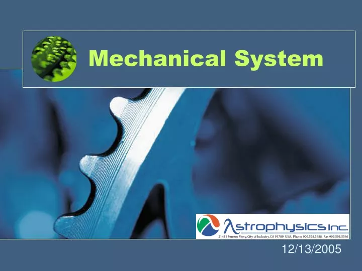 mechanical system