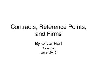 Contracts, Reference Points, and Firms