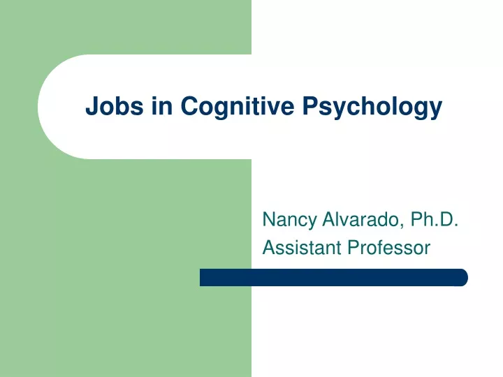 jobs in cognitive psychology