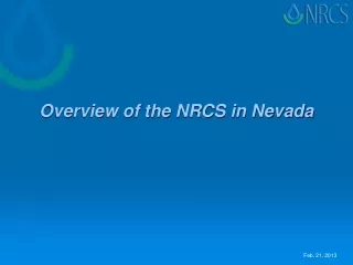 Overview of the NRCS in Nevada