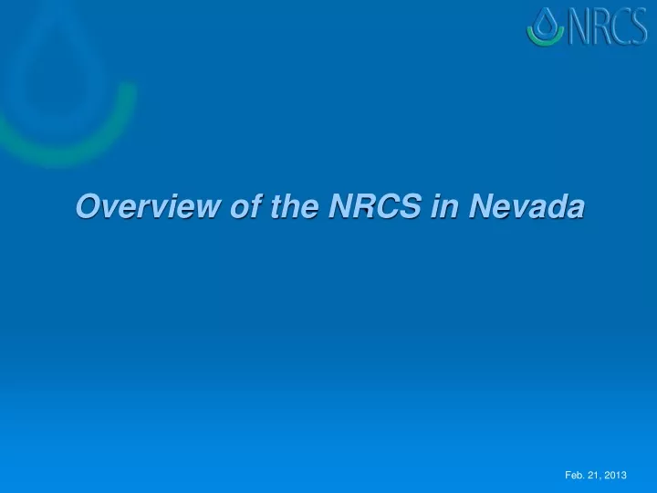 overview of the nrcs in nevada
