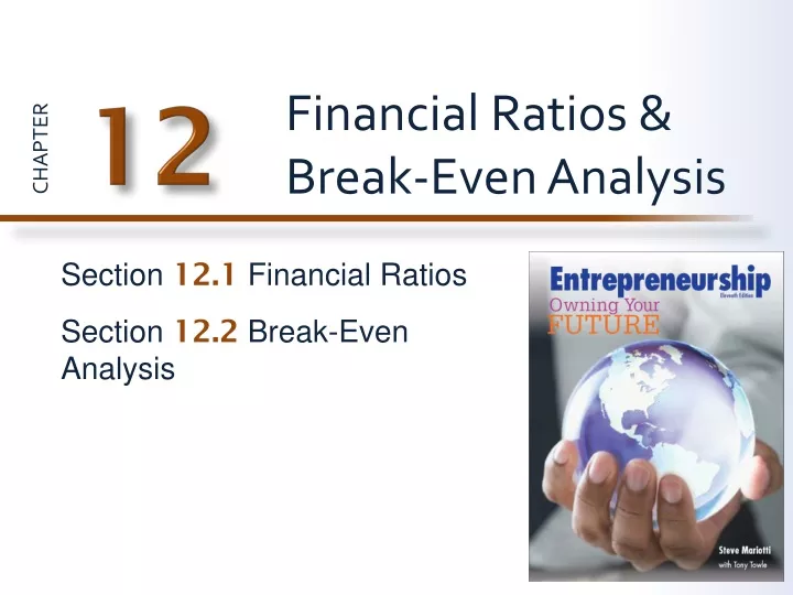 financial ratios break even analysis