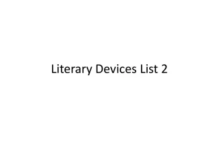 Literary Devices List 2