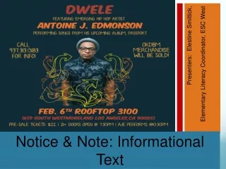 Notice &amp; Note: Informational Text