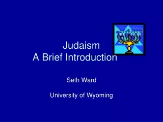 Judaism A Brief Introduction