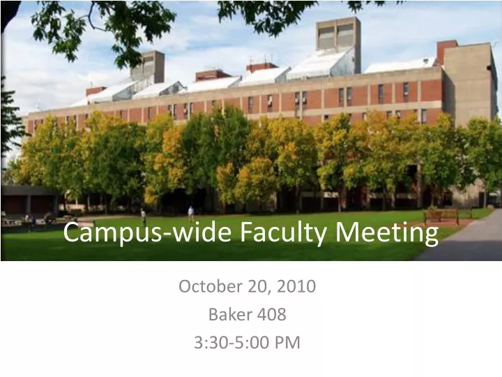 campus wide faculty meeting