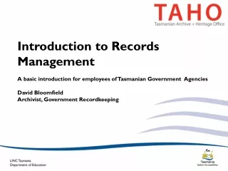 Introduction to Records Management
