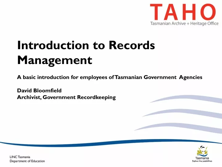 introduction to records management a basic