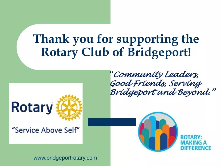 thank you for supporting the rotary club of bridgeport