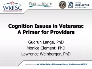 Cognition Issues in Veterans: A Primer for Providers