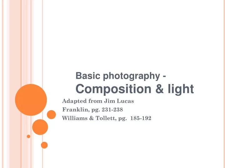 basic photography composition light