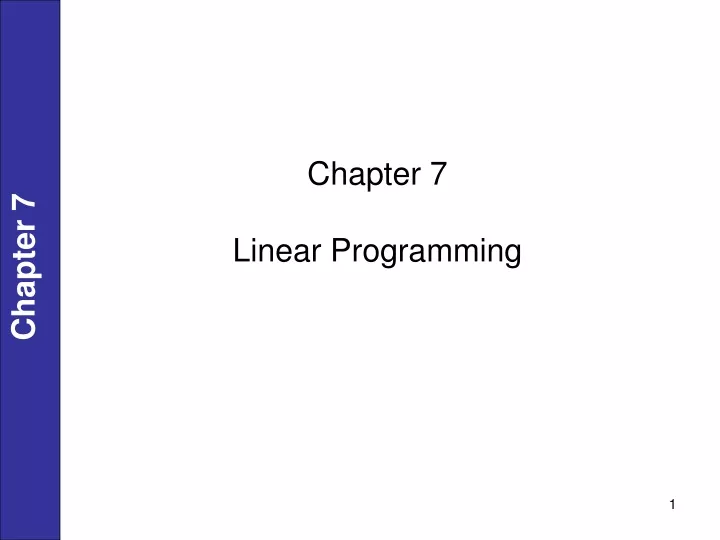 chapter 7 linear programming
