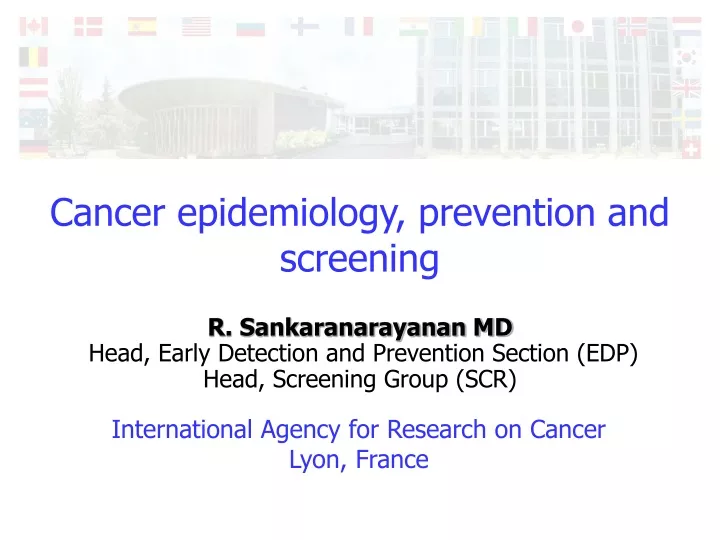 cancer epidemiology prevention and screening