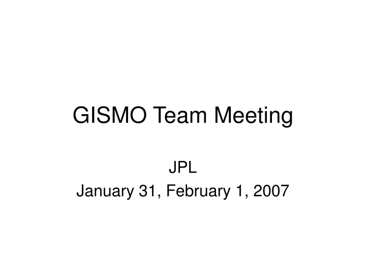 gismo team meeting