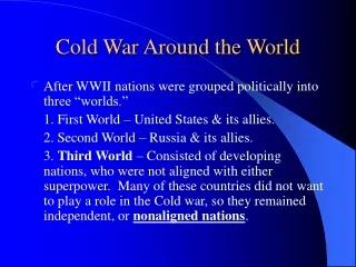 Cold War Around the World