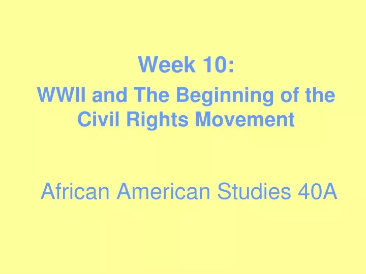 african american studies 40a