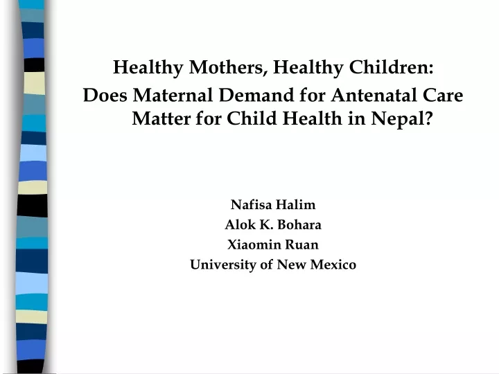 healthy mothers healthy children does maternal