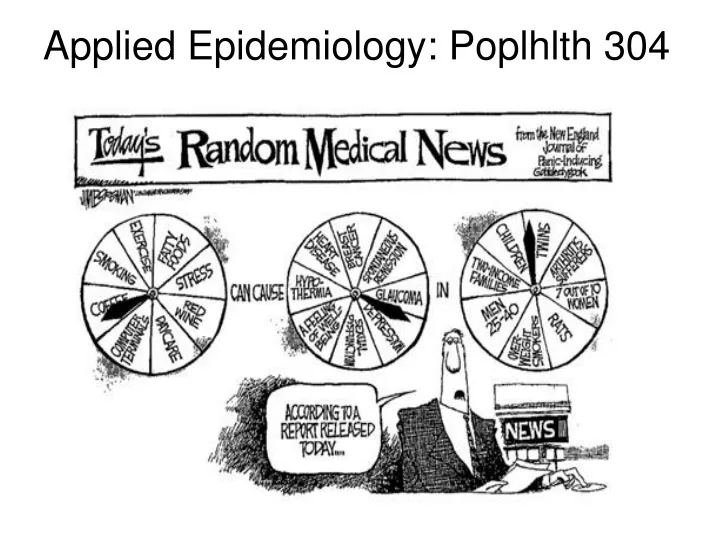 applied epidemiology poplhlth 304