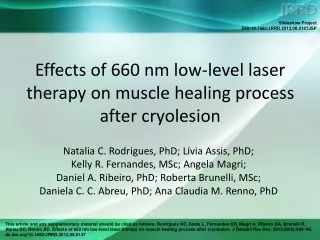 Effects of 660 nm low-level laser therapy on muscle healing process after cryolesion