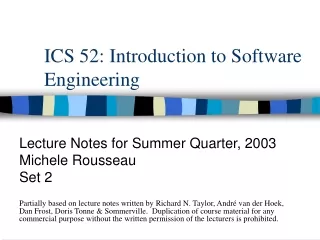 ICS 52: Introduction to Software Engineering
