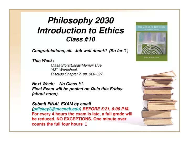 philosophy 2030 introduction to ethics class 10