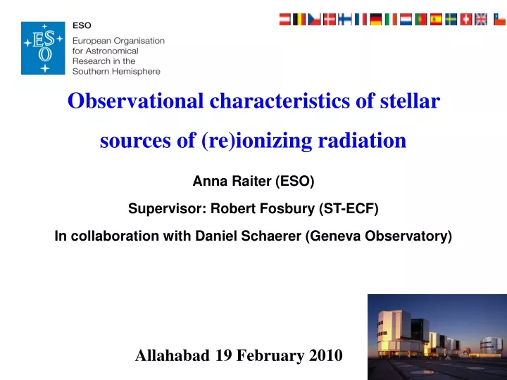 observational characteristics of stellar sources