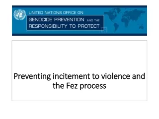 Preventing incitement to violence and the Fez process