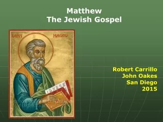Matthew The Jewish Gospel