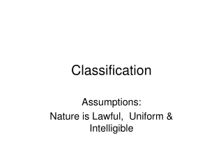 Classification