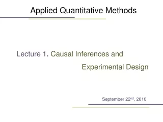 Applied Quantitative Methods