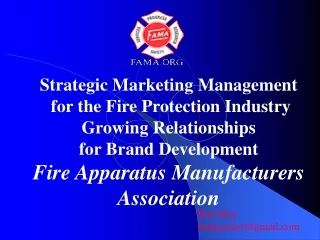 Strategic Marketing Management  for the Fire Protection Industry Growing Relationships
