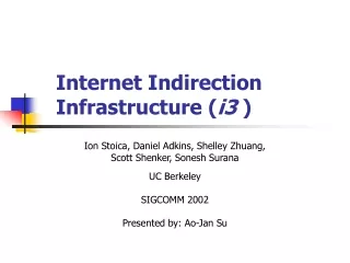 Internet Indirection Infrastructure ( i3  )