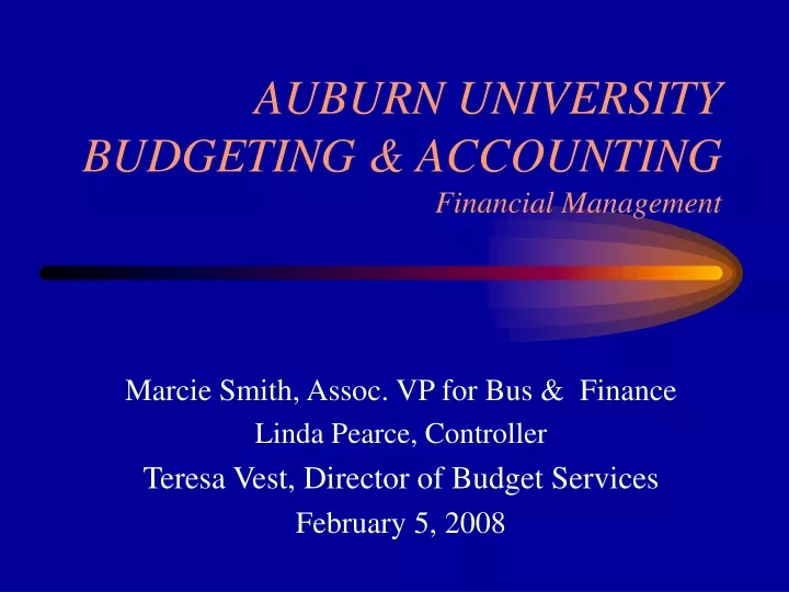 auburn university budgeting accounting financial management