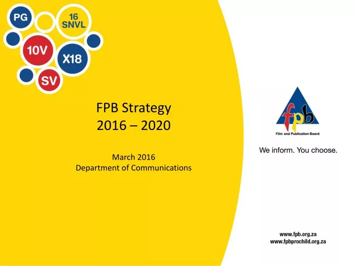 fpb strategy 2016 2020 march 2016 department of communications