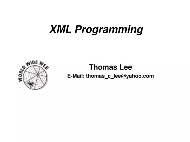 xml programming