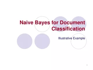 Naive Bayes for Document Classification