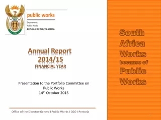 Annual Report  2014/15 FINANCIAL YEAR