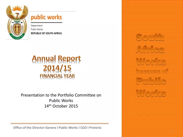south africa works because of public works