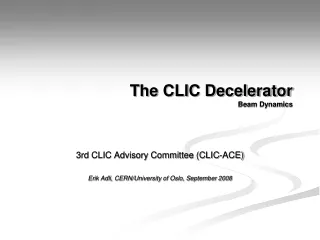 The CLIC Decelerator  Beam Dynamics