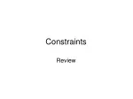 Constraints - slide 1
