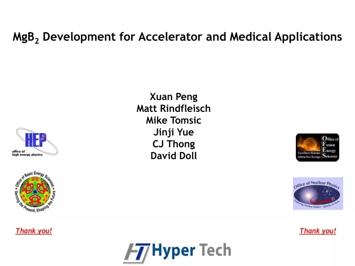 mgb 2 development for accelerator and medical