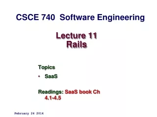 Lecture 11 Rails