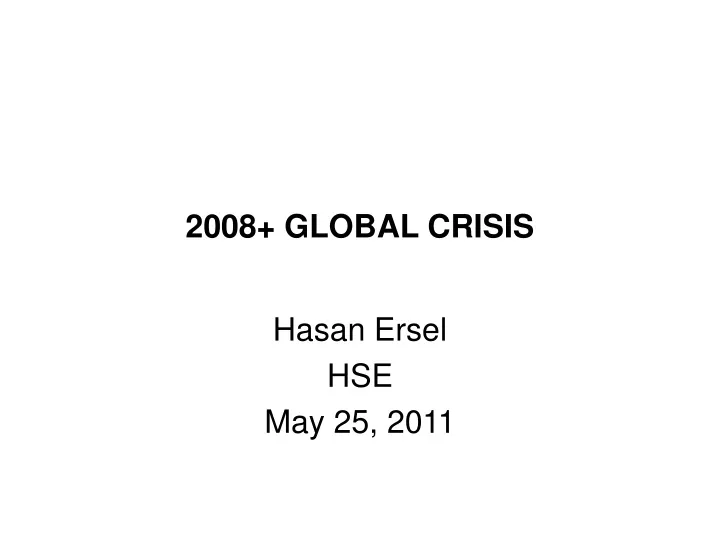 2008 global crisis