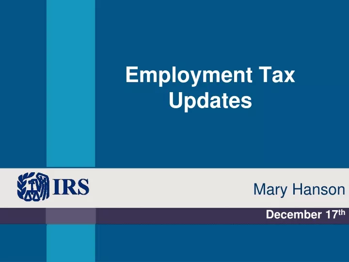 employment tax updates