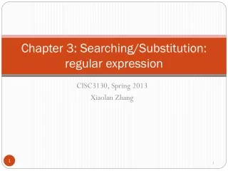 Chapter 3: Searching/Substitution: regular expression