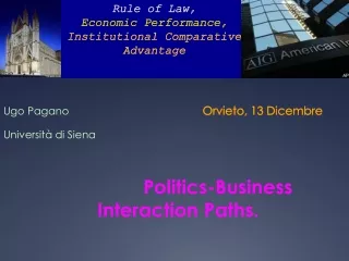 Rule of Law ,  Economic  Performance,  Institutional  Comparative  Advantage