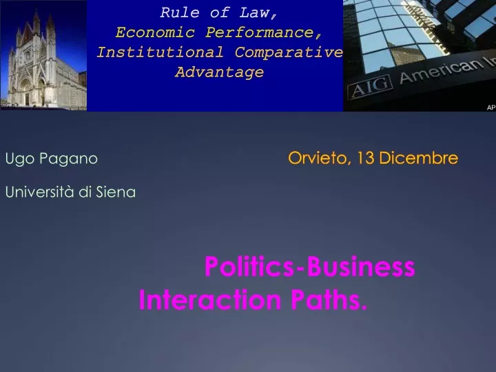 rule of law economic performance institutional comparative advantage